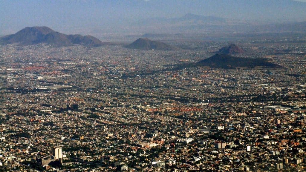 Visão aérea da Cidade do México