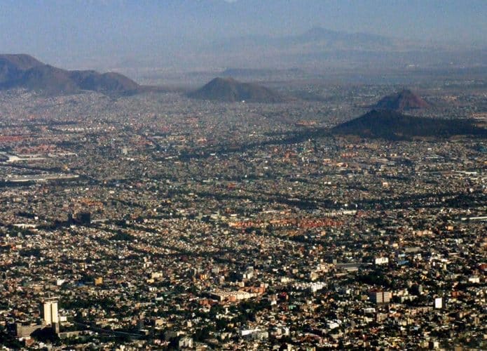 Visão aérea da Cidade do México