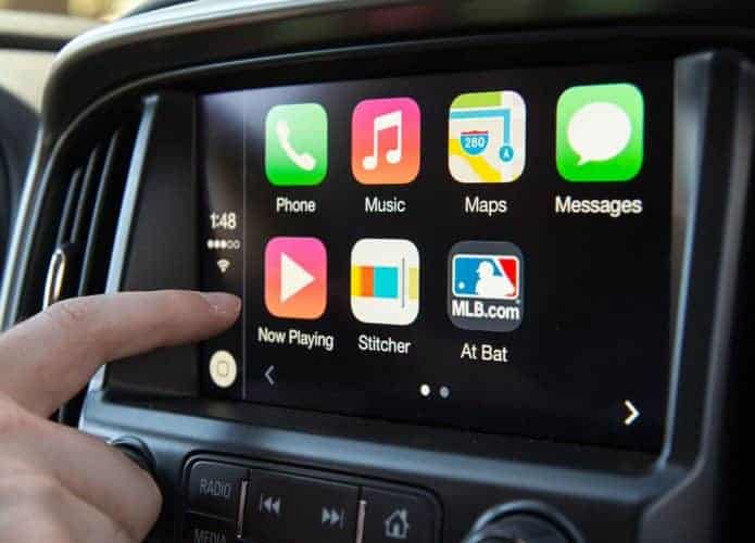 Tela de carro com Apple CarPlay