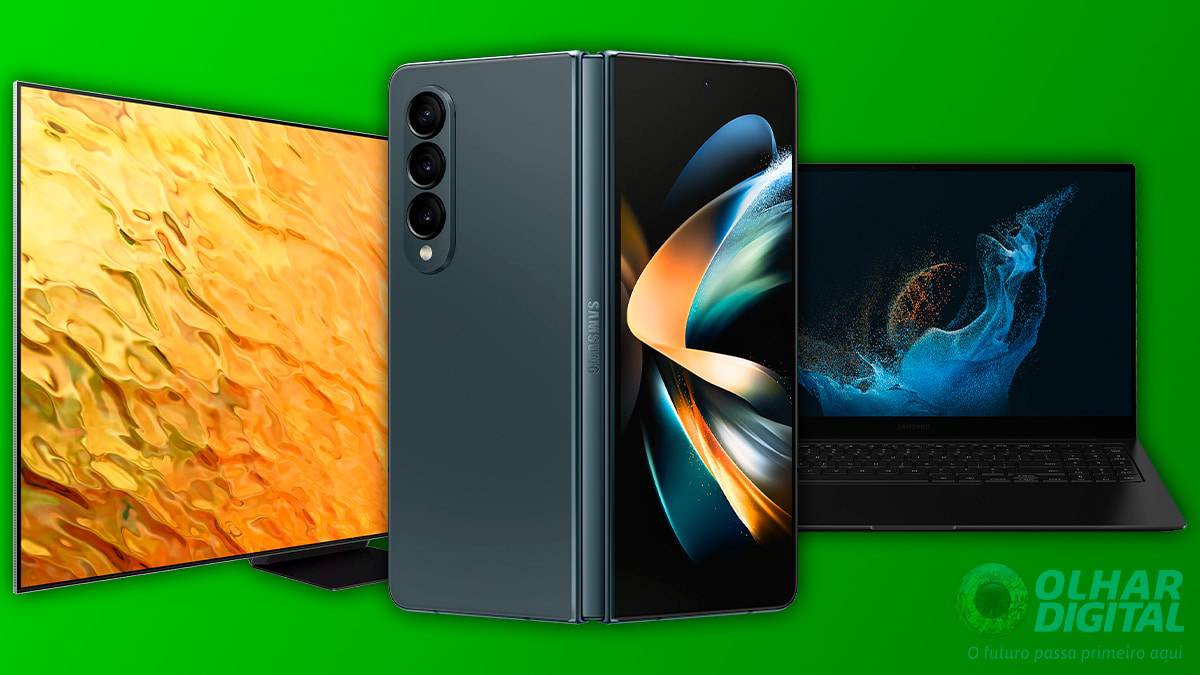 TV, celular e notebook da Samsung que estão em promoção no site