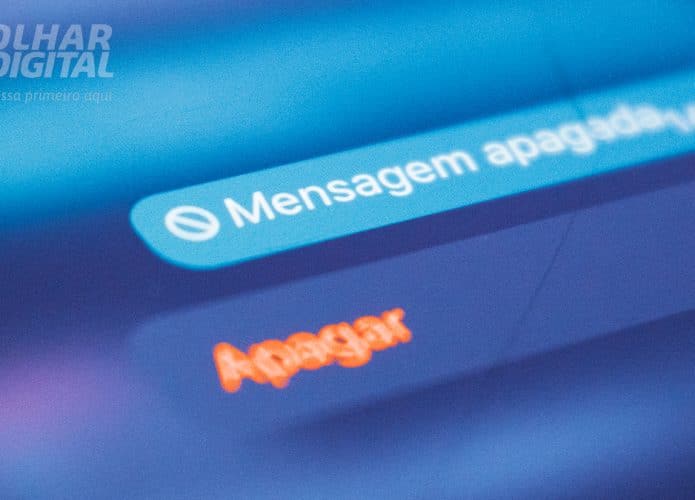 Mensagem apagada no WhatsApp num iPhone