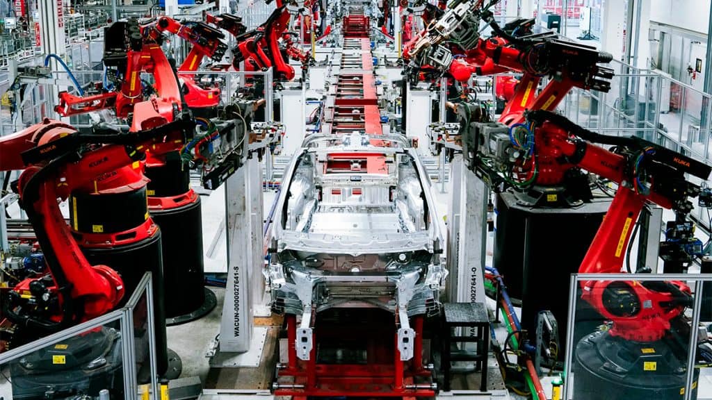 Linha de produção da Tesla