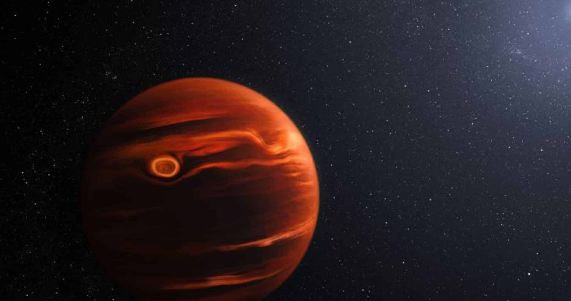 Ilustração artística do VHS1256b (Credito: NASA, ESA, CSA, J. Olmsted/STScI)
