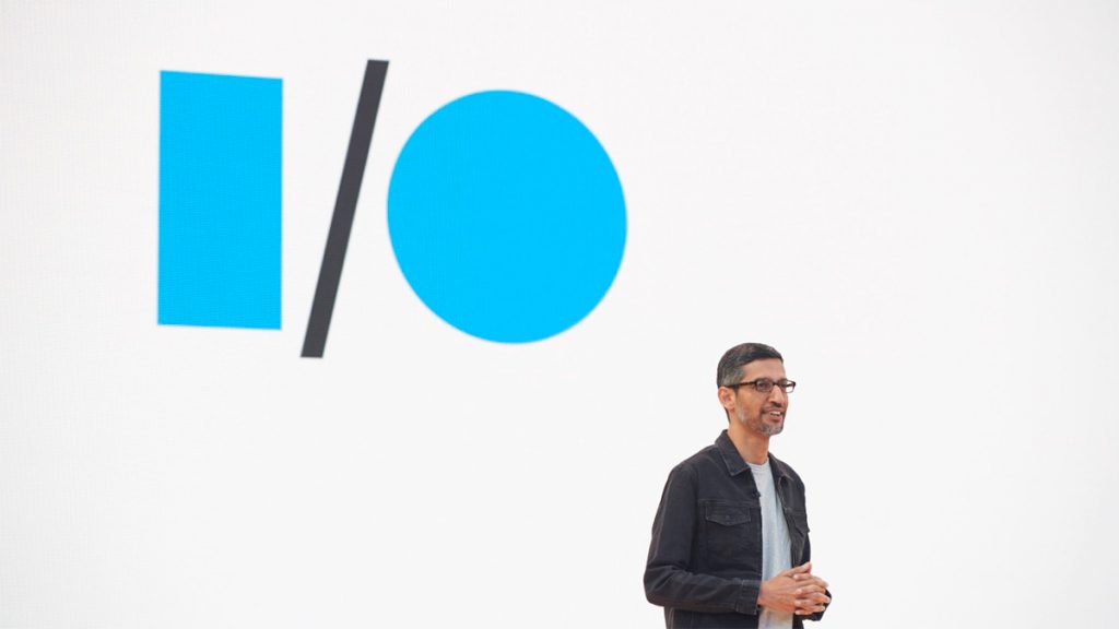 CEO do Google durante evento I/O