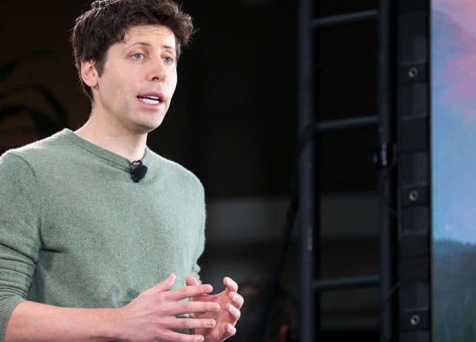 CEO da OpenAI e criador do ChatGPT, Sam Altman, durante palestra