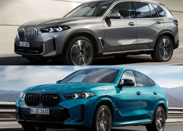 Montagem com imagens nos modelos BMW X5 e BMW X6