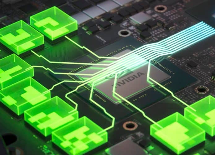 Ilustração digital de GPU da Nvidia