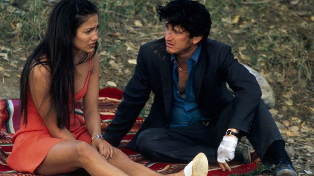 Sean Penn e Jennifer Lopez. Reprodução/Sony Pictures