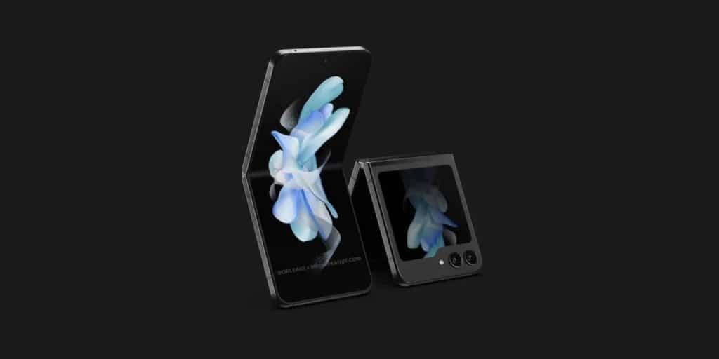 Renderizações vazadas do Galaxy Z Flip 5. Imagem: OnLeaks