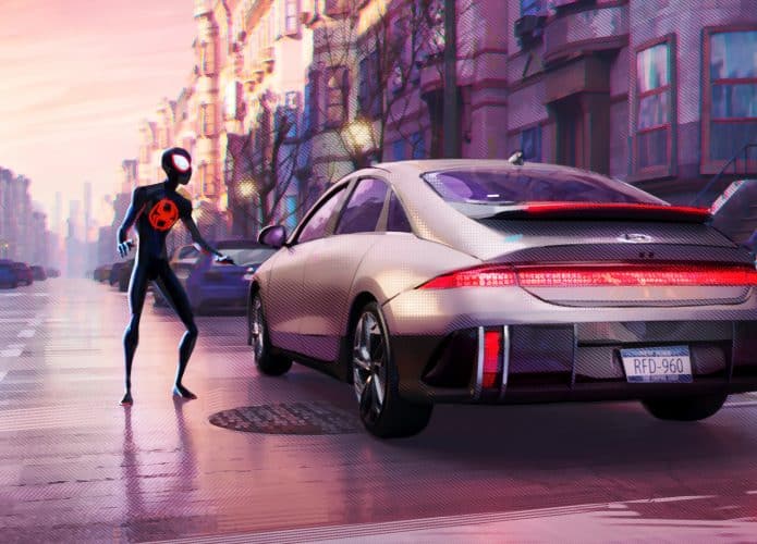 Ioniq 6 da Hyundai aparecerá em Homem-Aranha: Através do Aranhaverso (Imagem: divulgação/Sony Pictures)
