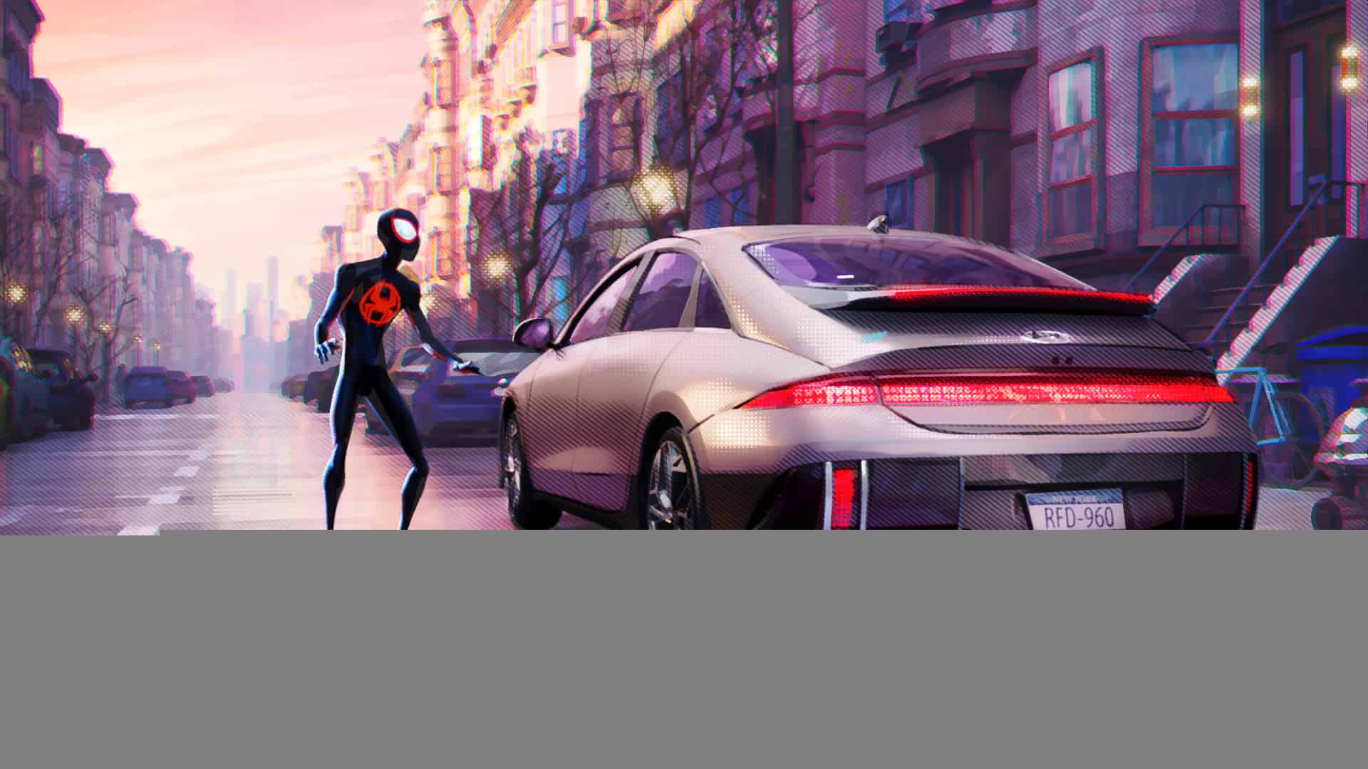 Ioniq 6 da Hyundai aparecerá em Homem-Aranha: Através do Aranhaverso (Imagem: divulgação/Sony Pictures)