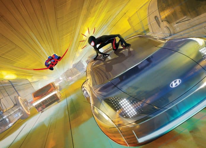 Ioniq 6 da Hyundai aparecerá em Homem-Aranha: Através do Aranhaverso (Imagem: divulgação/Sony Pictures)