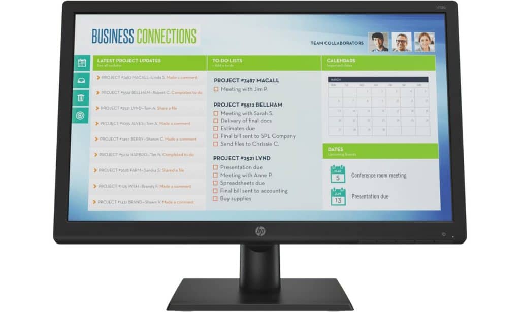 Monitor HP V19b. Imagem: Divulgação