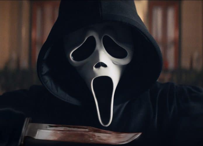 Cena do filme Pânico (2022), baseado no subgênero slasher