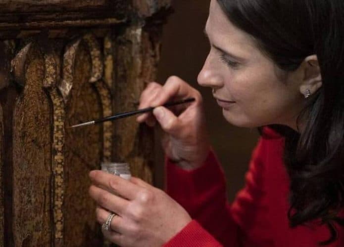 Cadeira está sendo restaurada para a Coração do Rei Charles III (Credito: PA Media/via BBC)