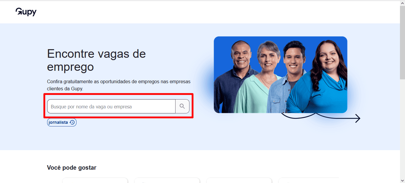 2 - como encontrar vagas de emprego na gupy