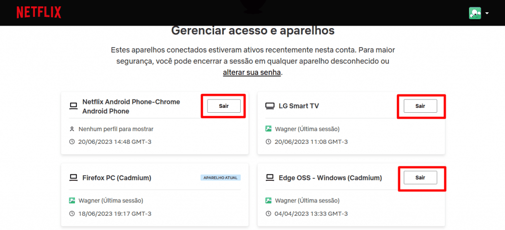Como desconectar a Netflix da TV e de outros aparelhos