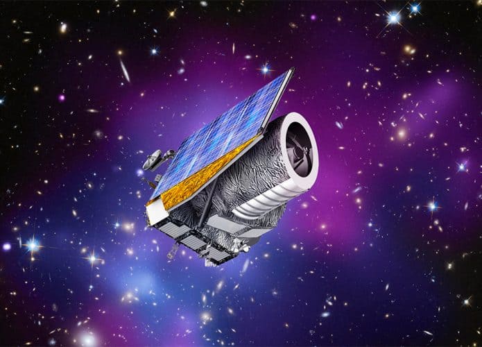 Montagem do telescópio Euclid, da ESA, no espaço