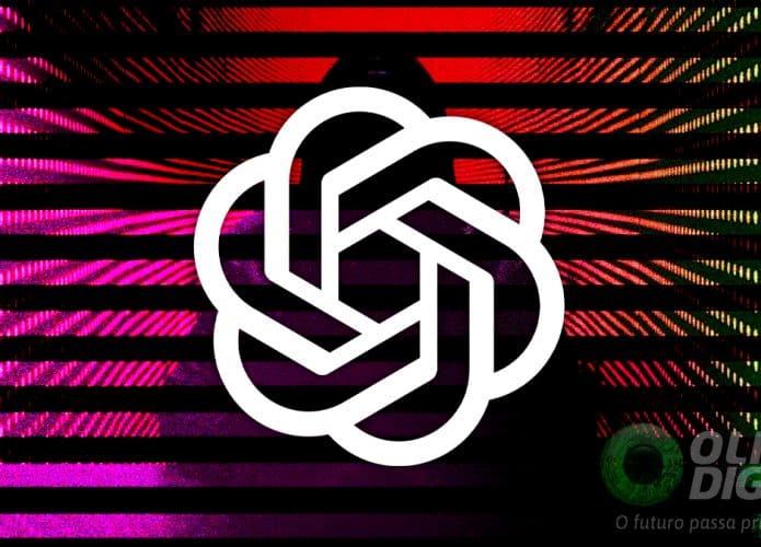 Logomarca do ChatGPT com fundo da OpenAI sobrepondo silhueta de hacker