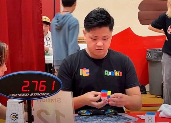 Max Park, jovem que quebrou recorde mundial de cubo mágico