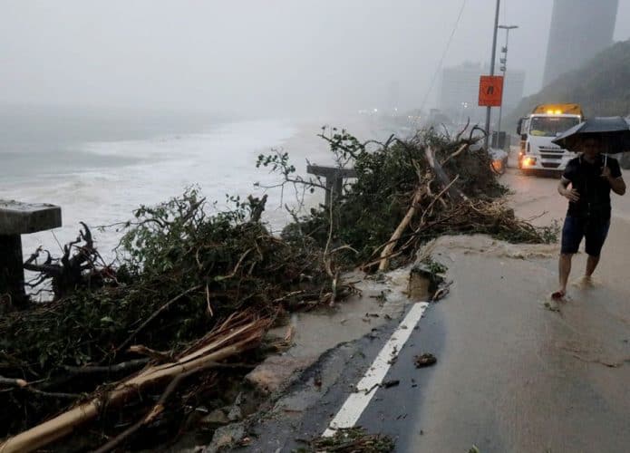 Foto de um dos temporais no Rio de Janeiro