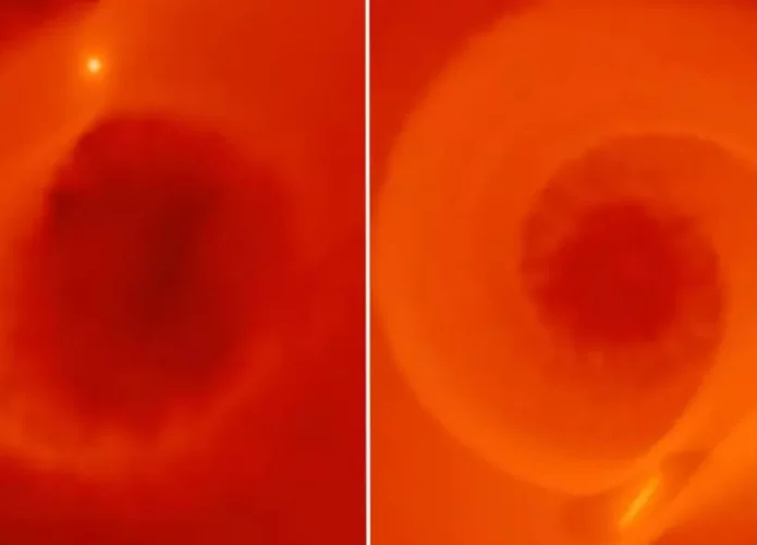 O planeta chegou muito próximo da estrela e suas camadas mais externas começaram a evaporar