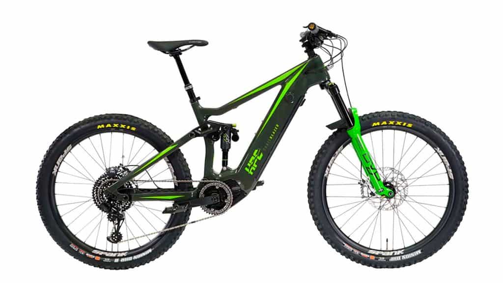 Visão lateral da e-bike HPC Trailblazer