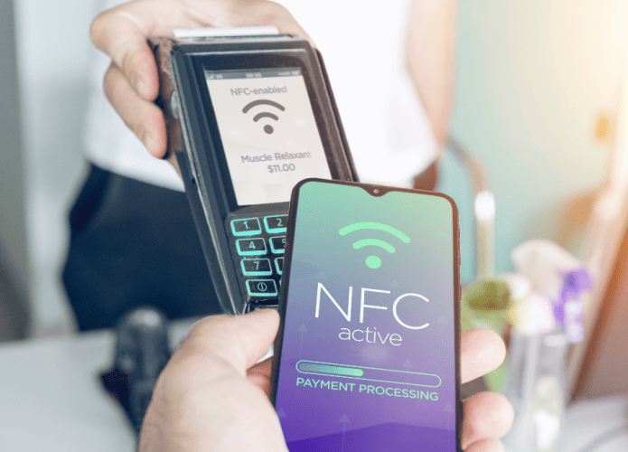 Imagem mostrando a representação do NFC