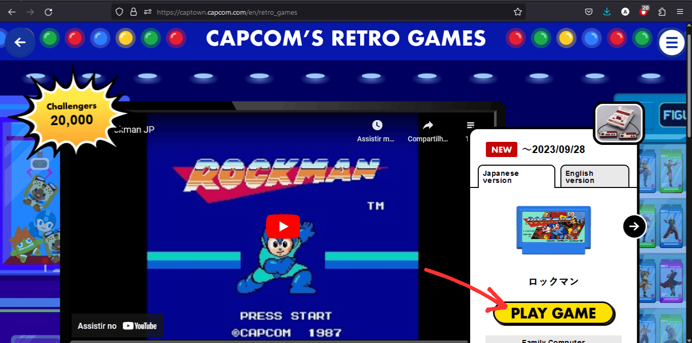 Jogos retrô Capcom Town