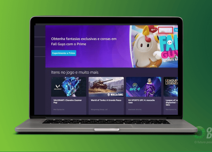 Imagem inicial da Amazon Prime Gaming
