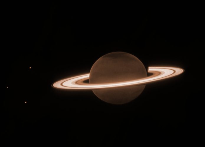 Imagem de Saturno feita pelo James Webb