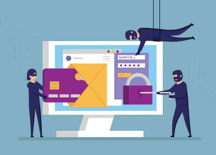 Ilustração de fraude bancária