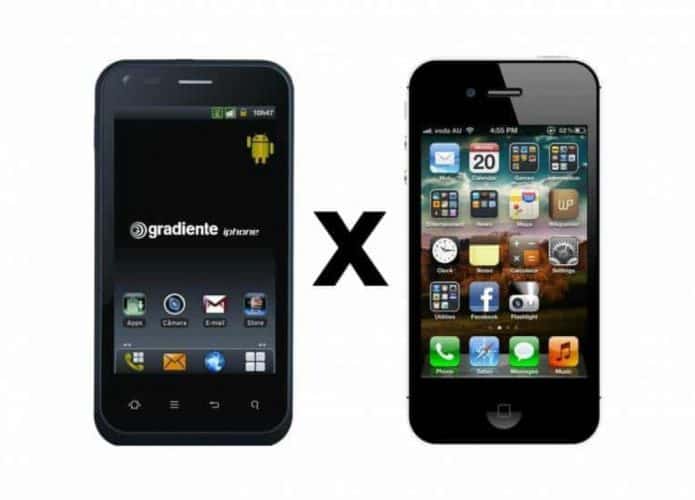 Gradiente iPhone contra iPhone da Apple