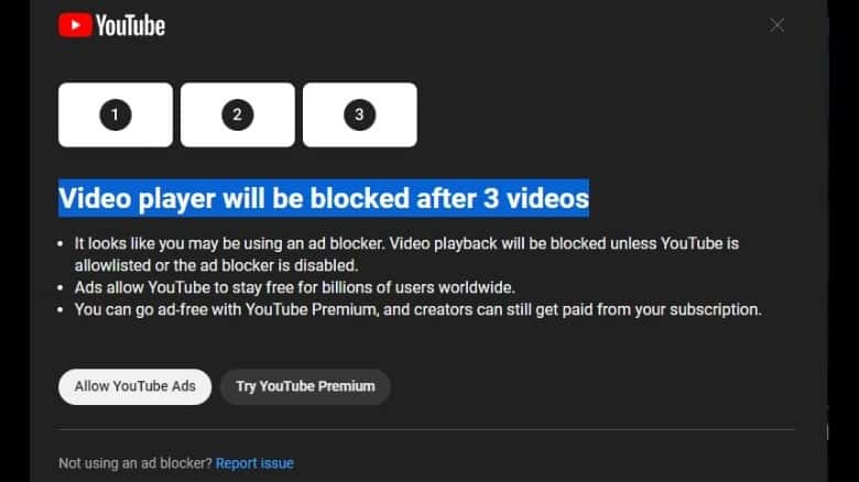 YouTube bloqueador de anúncios