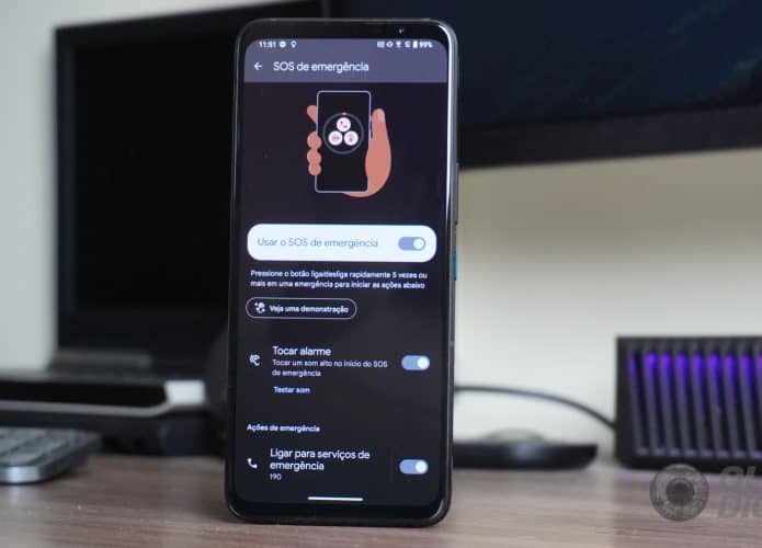 Ligação de emergência no Android (Imagem: André Fogaça/Olhar Digital)