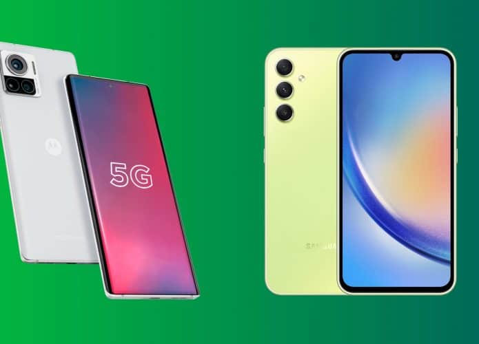 Celulares Motorola e Samsung