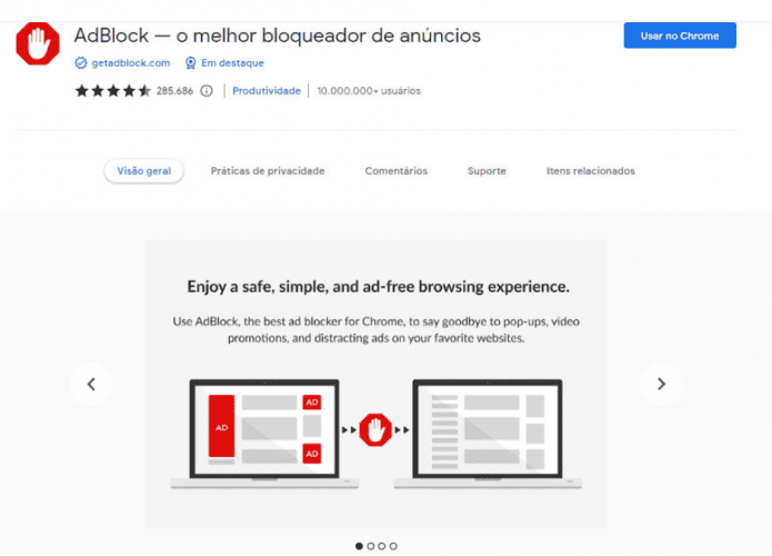 AdBlock via Chrome Store