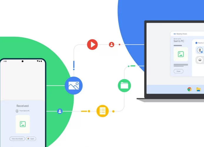 Nearby Share entre PC e Android (Imagem: divulgação/Google)