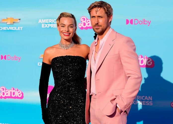 Margot Robbie e Ryan Gosling em estreia mundial de Barbie