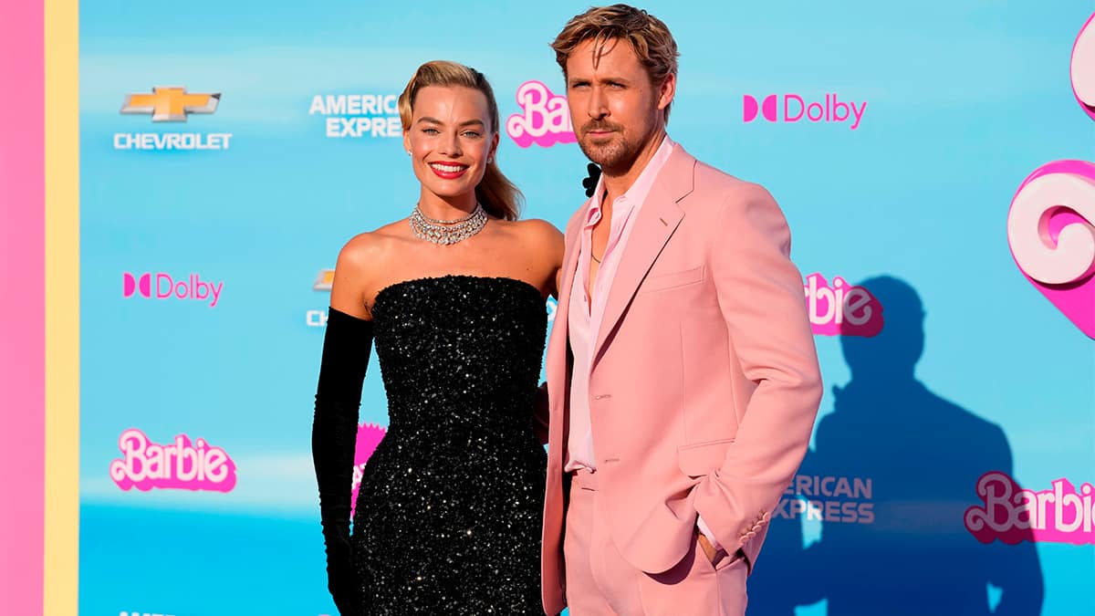 Margot Robbie e Ryan Gosling em estreia mundial de Barbie