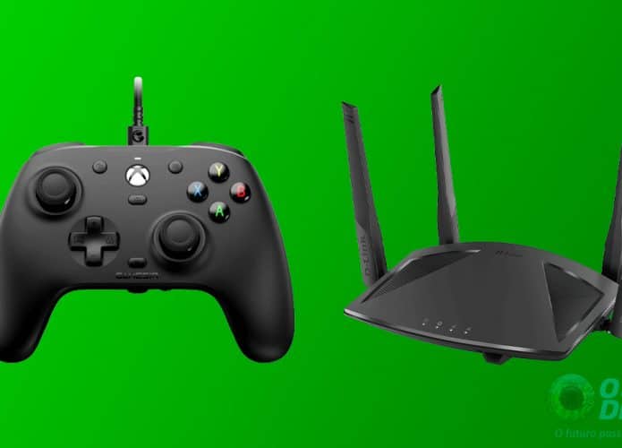 Montagem com controle e roteador em promoção na Amazon