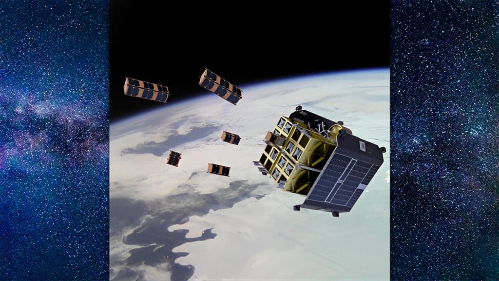 Imagem de satélite no espaço