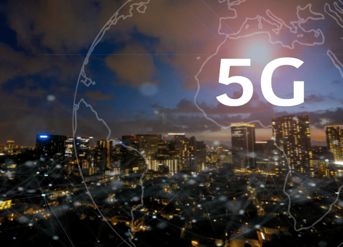 Imagem mostrando um globo com o 5G dentro