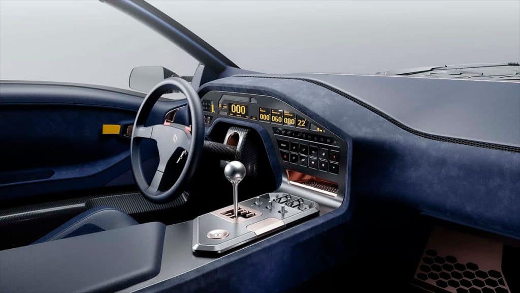 Interior do Lamborghini Diablo repaginado