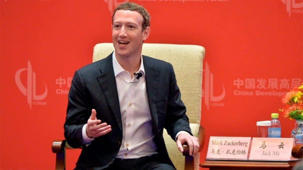 Mark Zuckerberg, CEO da Meta, em evento na China em 2016