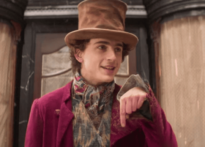 Captura de tela de trailer de Wonka