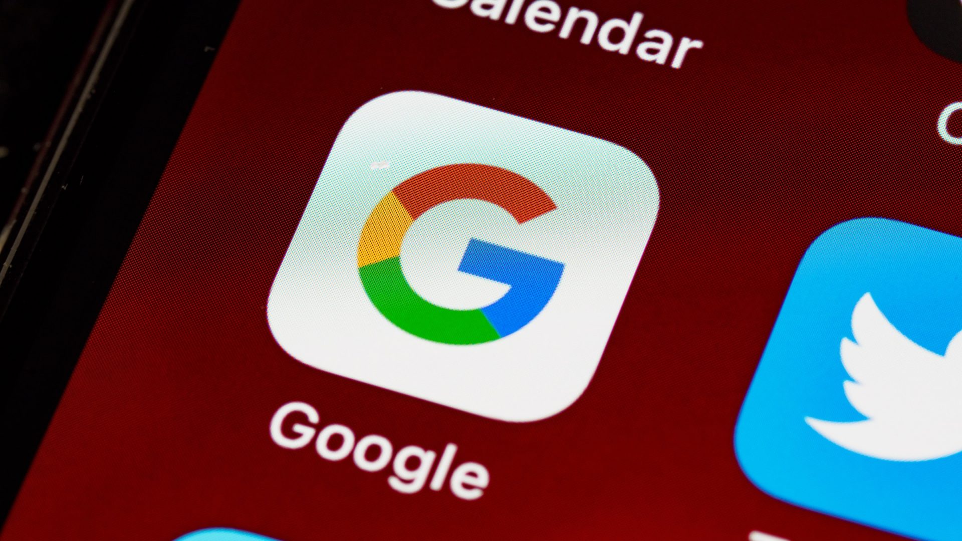 Aplicativo do google na tela do iPhone