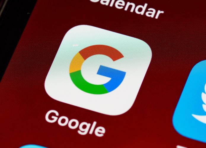 Aplicativo do google na tela do iPhone
