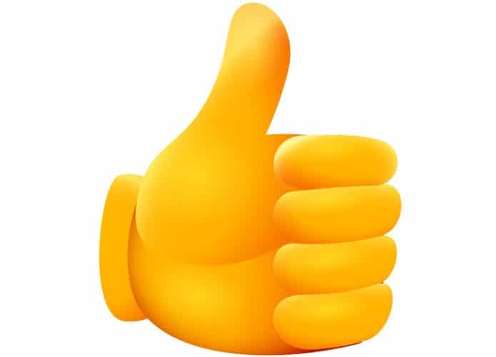 Emoji de polegar para cima