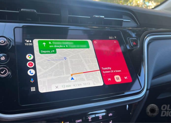 Google Maps no Android Auto (Imagem: André Fogaça/Olhar Digital)